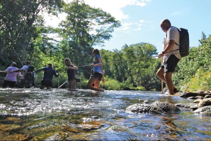 Hiking-Across-Wailua-River